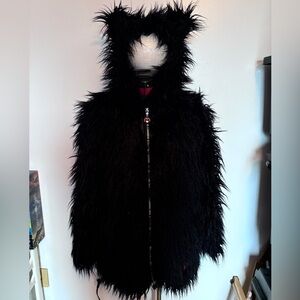 Emily the Strange "Don't Bother Meow" Faux Fur Coat